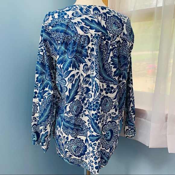 J. Crew Embroidered Floral Popover Top - Picture 5 of 8